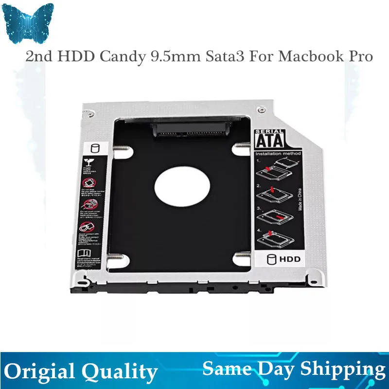 5 шт./лот Новый 2nd HDD Caddy 9 мм SATA 3 0 SSD корпус для Macbook Pro Unibody 13 &quot15&quot 17 &quotA1278 A1286 A1297