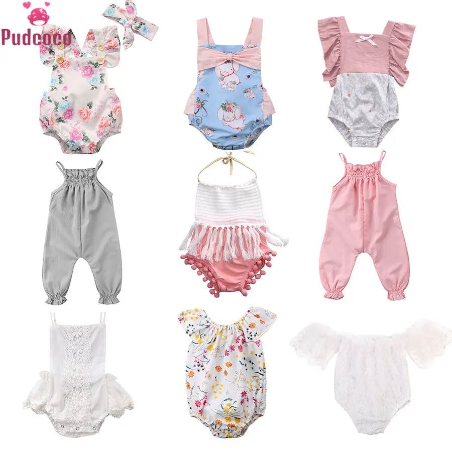 9 видов стилей Pudcoco; летняя одежда для новорожденных; Одежда для маленьких девочек; комбинезон с цветочным рисунком и кисточками; Детский комбинезон; летние костюмы