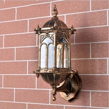 WOERFU Европейский открытый настенный светильник прохода балкон сад Водонепроницаемый светодиодный Ретро алюминиевые настенные светильники