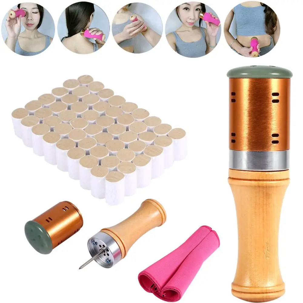 

Scrollable Body Meridian Warm Moxibustion Rods Jade Moxibustion Massage Moxa Stick Set Eye Face Ears Health Care Pain Relief