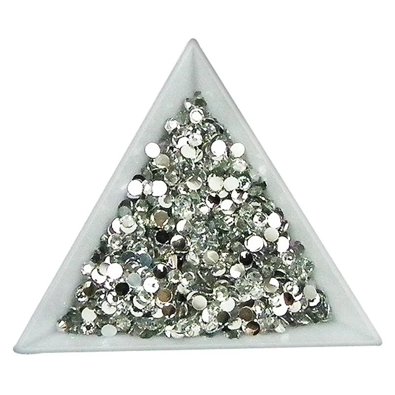 1 коробка разноцветные стразы прозрачный кристалл плоский Гвозди Искусство алмаз для украшения из бисера подходят украшения ткани одежды - Цвет: 3mm