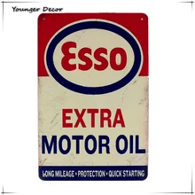 30x20 см Esso знаки Экстра моторное масло Настенный декор для паба бар клуб гараж магазин винтажное Украшение Дома Ретро Арт плакат YA155