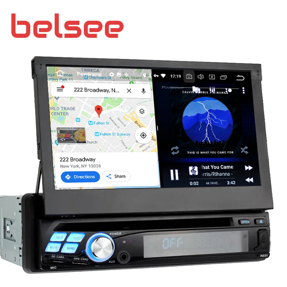 Clearance Belsee7 Inches universal Android 9.0 Car Radio Head Unit 1 Single Din Stereo Bluetooth Autoradio GPS Navigation No DVD Player 1