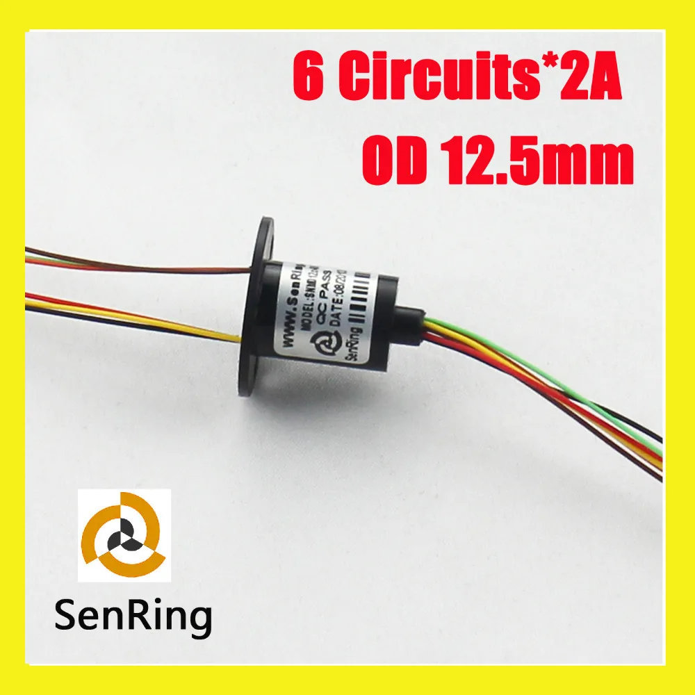 

flange C type of 6 circuits each 2A with OD 12.5mm, length 13.5mm of capsule slip ring