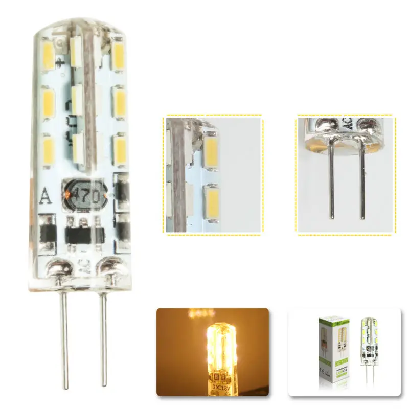 1pcs/lot G4 LED Lighting Bulbs 3W Spotlight Bulb Lamp in crystal lamp AC DC 12V 3014 SMD | Лампы и освещение