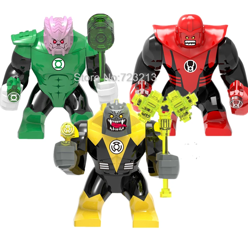 

7cm Super Heroes DC Green Lantern Batman Sinestro Figure Kilowog Bane Atrocitus Action Building Block Sets Model Bricks Toys