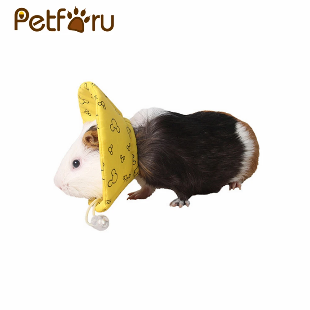 

Petforu Adjustable Mini Pet Elizabeth Collar Guinea Pig Hamster Anti-bite Protective Collar - Yellow