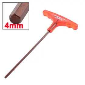 

UXCELL Newest 1 Pcs 4mm H4 Tip Shaft T Shape Handle Hexagon Spanner Hex Key Wrench Red