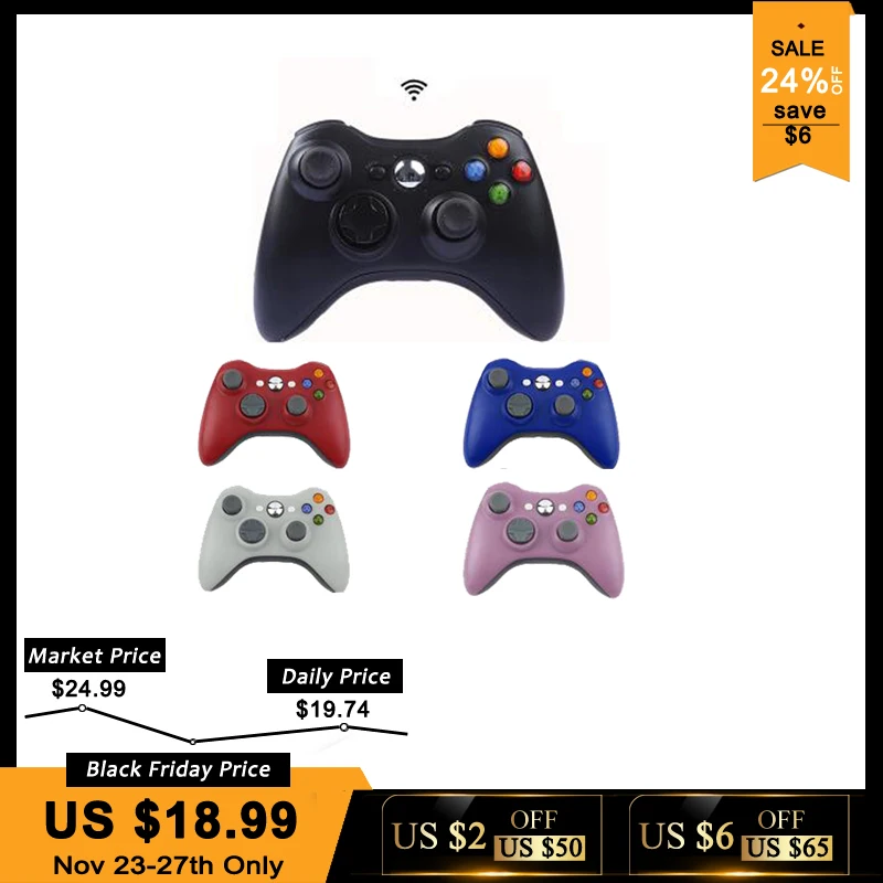 diswoe xbox 360 wireless controller