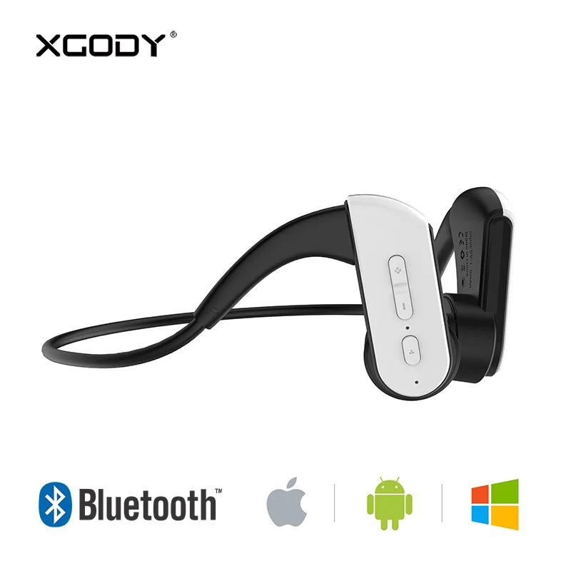 

Bone Conduction Wireless Headphones Bluetooth V4.1 XGODY E3 Earphones with Microphone HiFi Stereo Sound for iPhone Android Phone