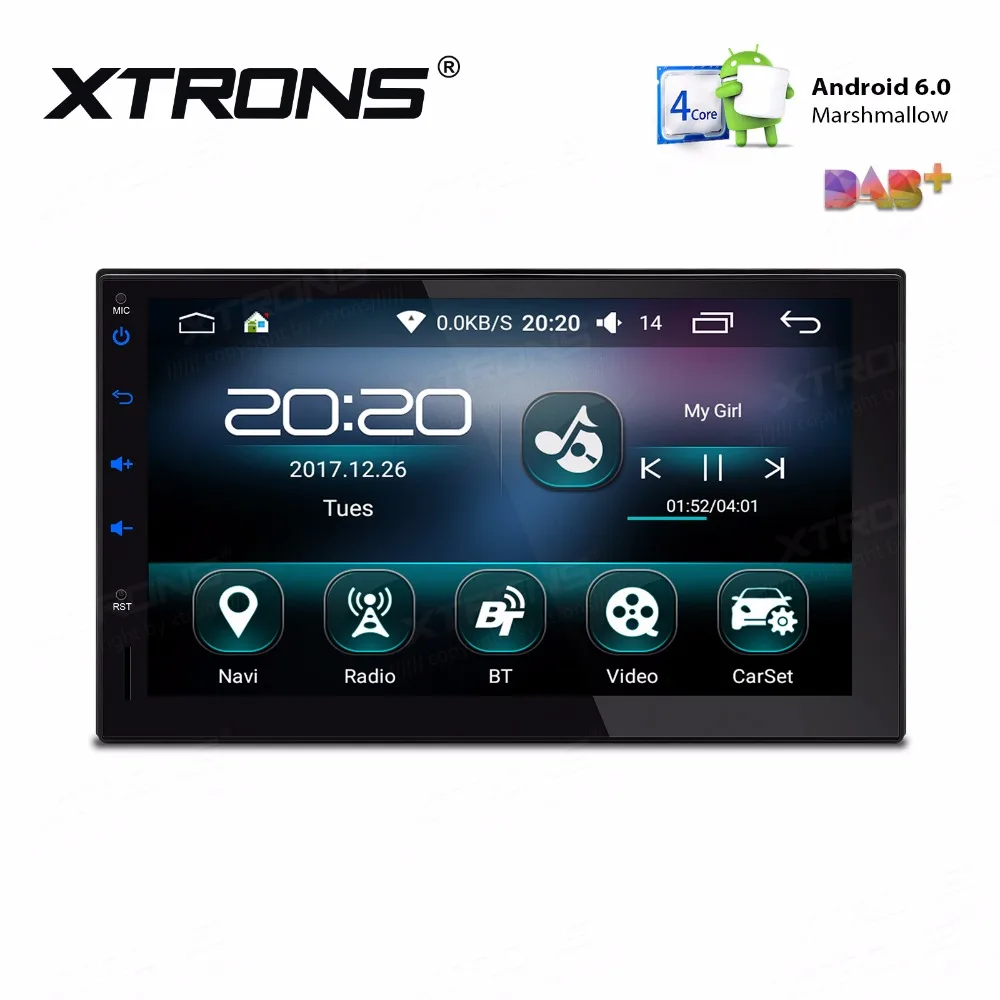 XTRONS 7 &quotHD Универсальный Android 6 0 4 ядра цифровой сенсорный экран автомобильный