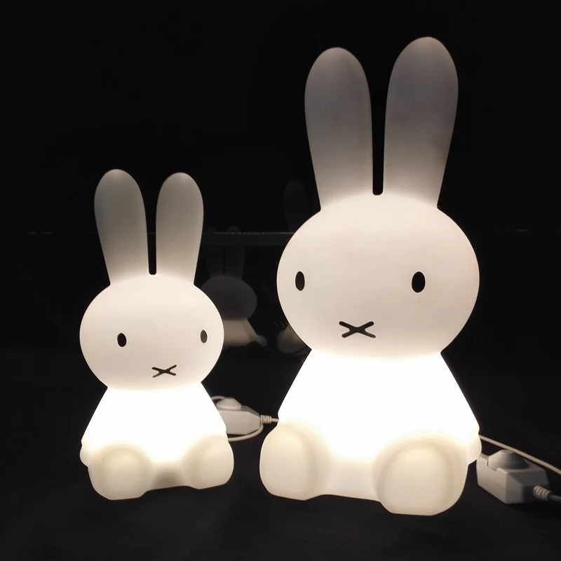 

Hot H35cm Rabbit Night Light LED Table Lamp Children Kids Birthday Festival Christmas Gift Dimmable Cartoon Miffy Rabbit Lamp