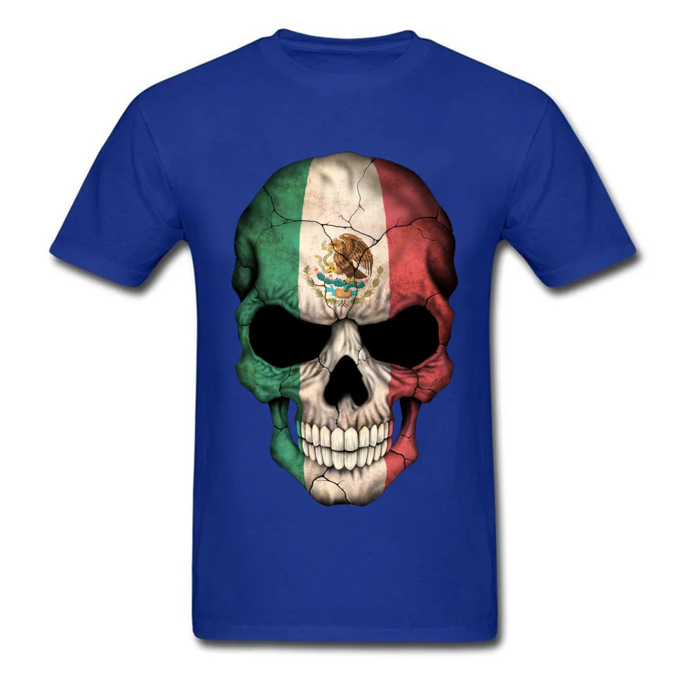 Mexican Flag Skull_blue