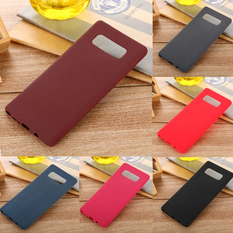 

2Pcs For Samsung Galaxy Note 8 Note8 Silicone Case Colored Plush Matte Silicon TPU Skin Soft Back Cover Case for Samsung Note 8