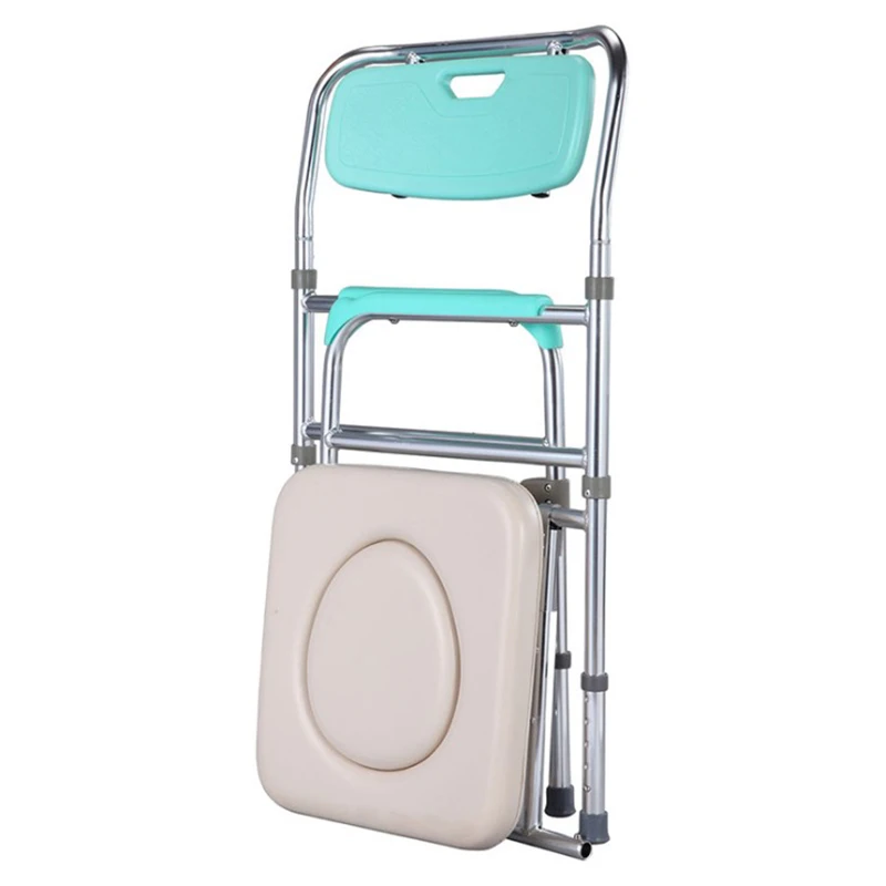 Медицинское стальное кресло для ухода за больными, Складывающийся горшок, туалетный стул для взрослых