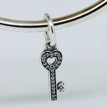 Ключ серебряные подвески с кубическим цирконием новые оригинальные серебряные бусины 925 пробы DIY ювелирные изделия оптом 09051