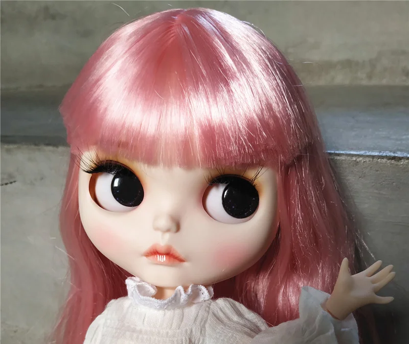 ICY Blyth кукла подгонянное лицо, включая заднюю пластину и винты, матовое лицо, губы вырезанные, брови