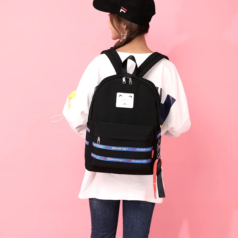 Известный бренд холст детский рюкзак повседневный женский рюкзак большой емкости Bookbag дизайнерские простые школьные сумки для женщин 2018