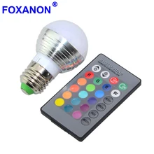 1 шт., Диммируемый, 16 цветов, RGB, Рождественский Декор, атмосферный светодиодный светильник, E27, E14, 5 Вт, 85 В-265 в, светодиодный светильник, лампа+ ИК-пульт дистанционного управления