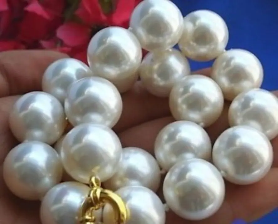 

FREE SHIPPING>>> long 20mm South Sea Golden Shell pearl necklace 18 inchesNoble style Natural Fine jewe fast SHIPPING