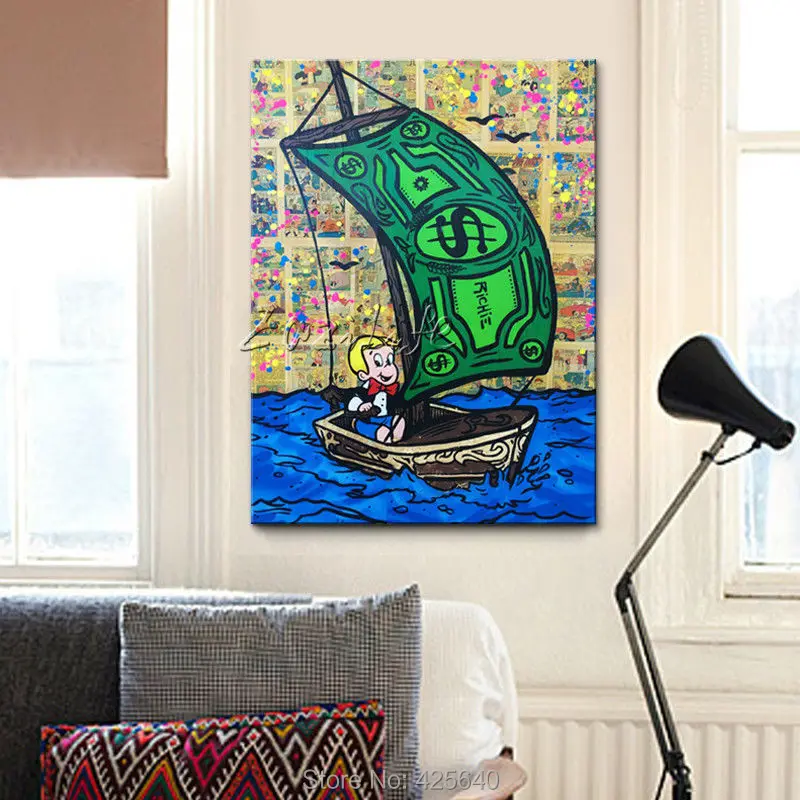 

Alec Graffiti pop art street art money art on canvas,Poster and Print,Wall pictures for living room Home Decor wall decoratior