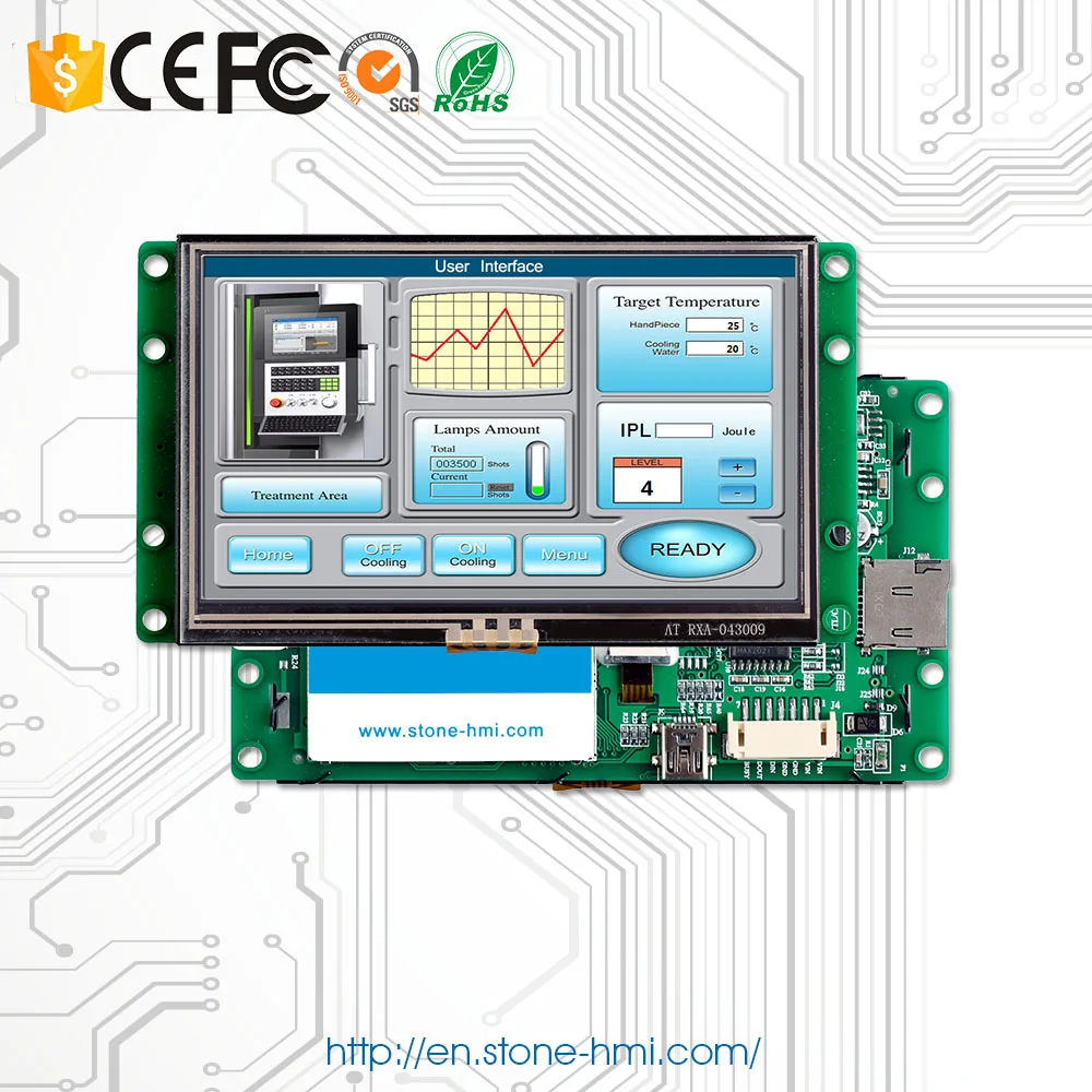 

RS232 RS485 TTL Port 4.3" MCU LCD Display Module with Touch Controller