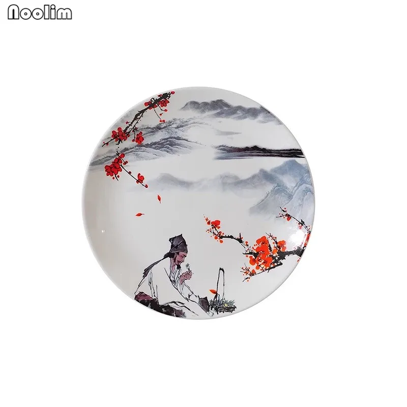 20cm-G NOOLIM, новинка, китайский стиль, настенное украшение для дома, для крыльца, для ресторана, настенное, для дома, для дивана, настенное, для гостиной, подвесное, креативная декоративная тарелка - Цвет: 20cm-G