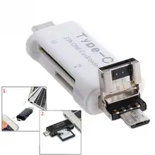 Многофункциональный ОТГ-ридер USB 3,1 type-C кард-ридер Поддержка tf-карты для телефонов на базе Android type-C компьютерный инструмент передачи данных