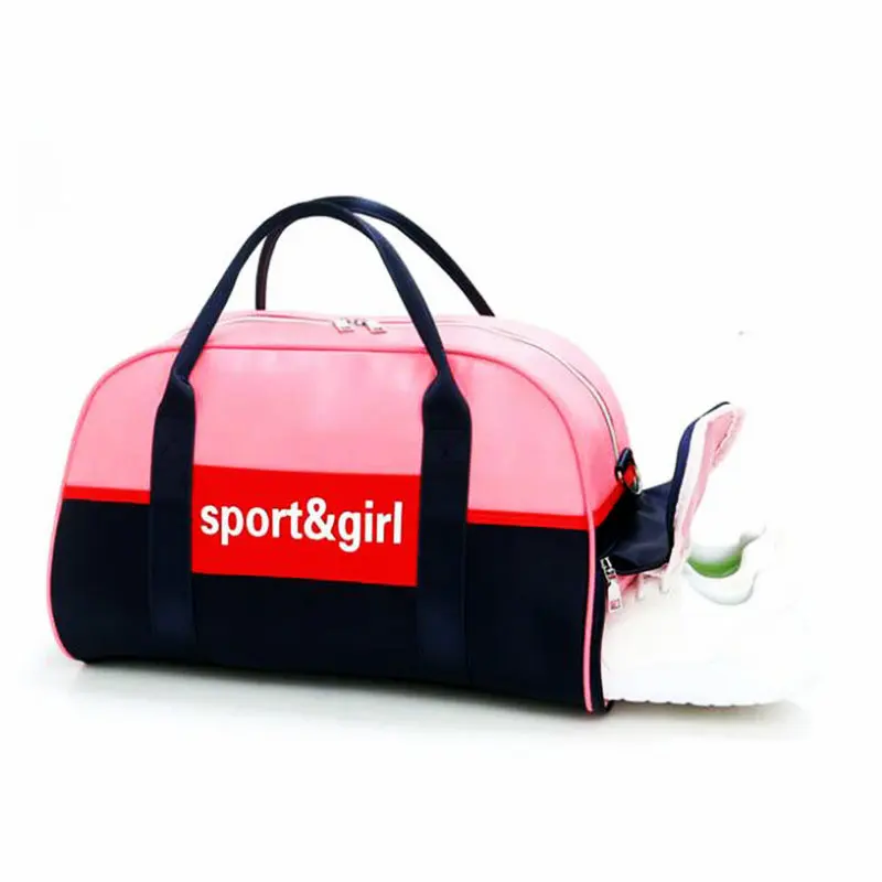 Спортивные сумки для спортзала женская розовая независимая сумка для обуви для фитнеса большая Вместительная дорожная сумка для хранения отделение для сухого и мокрого плавания