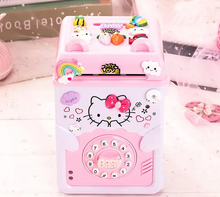 8 model Cartoon Electronic Piggy Bank ATM Password Money Box Cash Coins Saving Box Safe Box Automatic Deposit box Christmas Gift