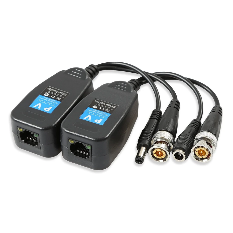 Wsdcam HD-CVI/TVI/AHD пассивный видео балун с разъемом питания и RJ45 CAT5 передатчик данных 1 пара