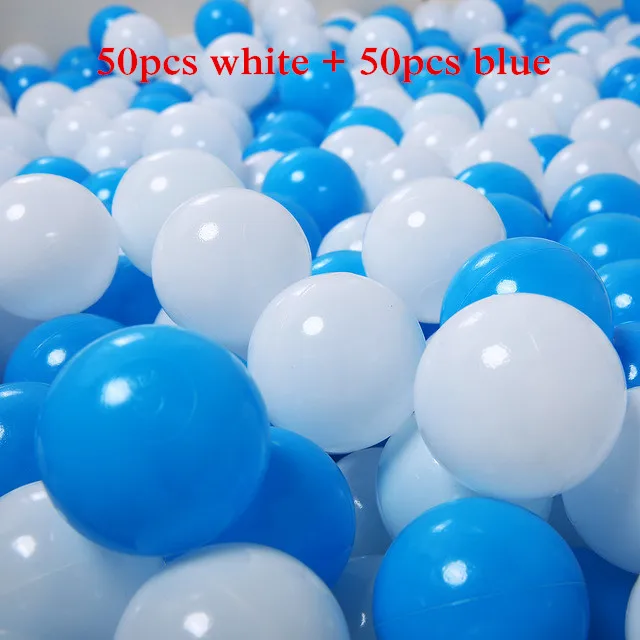 100 pcs/lot Eco-Friendly white and blue Soft Plastic Ocean Ball Funny Baby Kid Water Pool Ocean Wave Ball Diameter 5.5cm 5