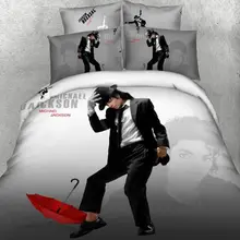 3d Michael Jackson ensemble de literie reine 4 pcs Marilyn Monroe couette/housse de couette literie drap de lit linge de maison de coton textile