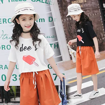 

girls clothes girls clothing T-shirt plus shorts 2 piece set toddler girls kids clothes children 3 to 13 years old girls outfits