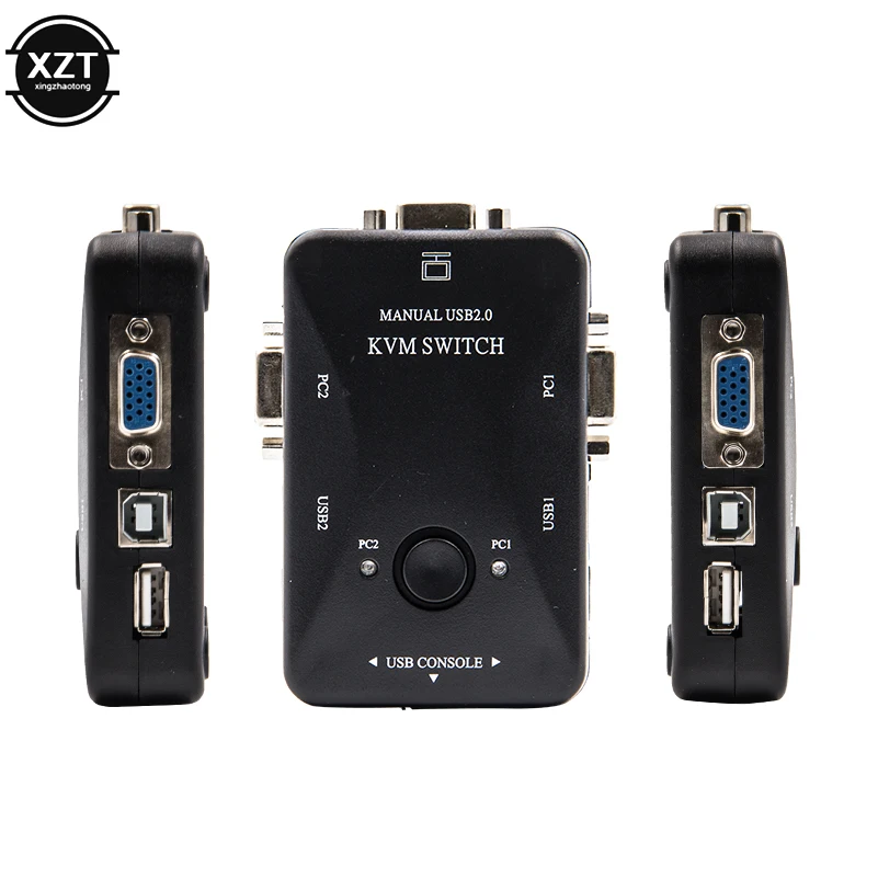 2 порта USB 0 KVM переключатель Vga SVGA разделитель коробка для клавиатуры мыши