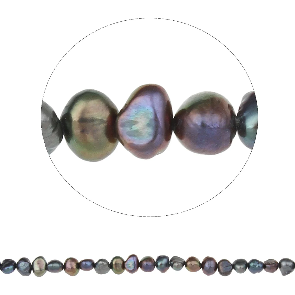 

YYW Baroque Cultured Freshwater Pearl Beads,Chinese Jewelry Company, dark purple, 5-6mm Sold Per Approx 14.2 Inch Strand