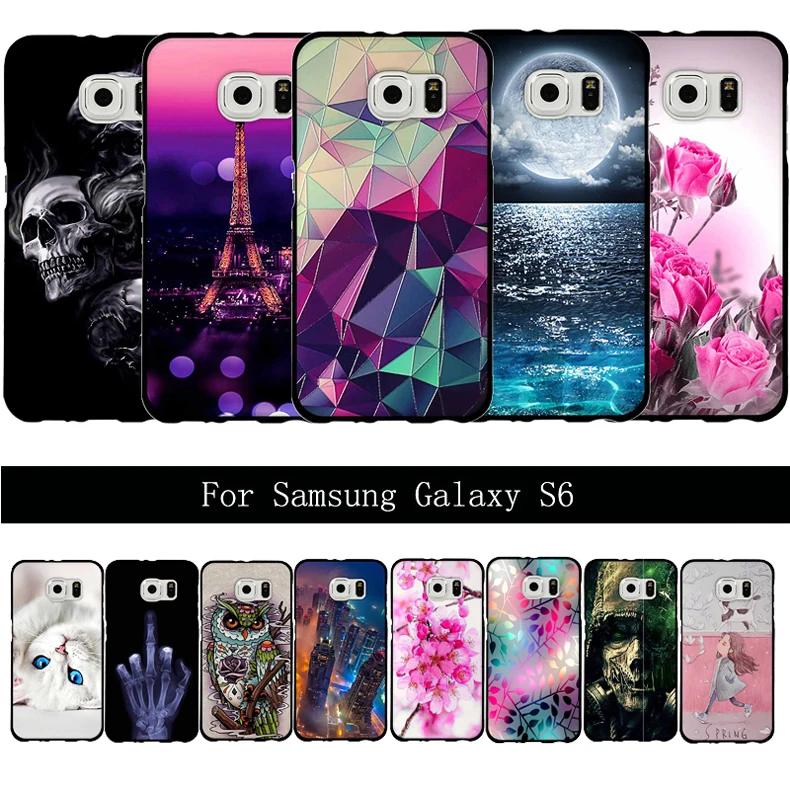 ТПУ мягкий чехол для samsung Galaxy S6 G920 G920F милый 3D рельефный силиконовый телефона S 6 G920A