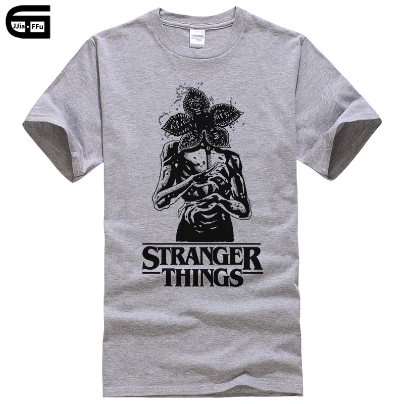 New Street Brand Stranger Things T Shirt Men Funny Strange Demogorgon T-shirt Summer Short Sleeve Print Tee Male Clothing T214