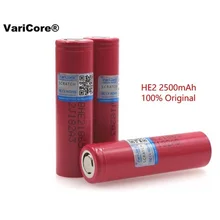 6pcs original 18650 3.7V 2500 mAh HE2 IMR18650 Rechargeable high-drain battery, MAX 20A 35A discharge for LG e-cigarette battery