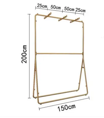 Золотой стеллаж для выставки товаров напольный настенный на передней панели с боковым креплением стеллаж для выставки товаров для магазинов одежды - Цвет: 12