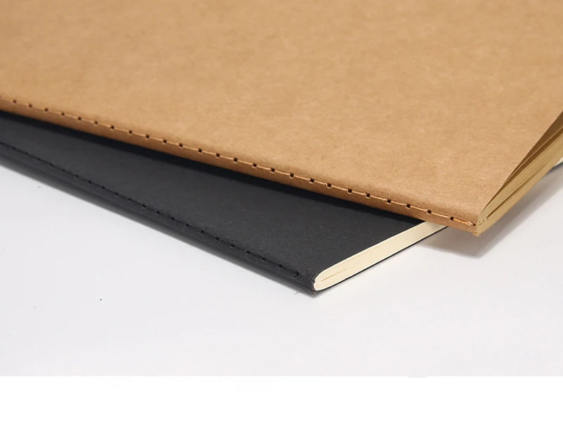 Блокнот EZONE B5, черная крафт-Обложка, блокнот, пустые страницы, линейная бумага, блокнот для зарисовок, простой стиль, подарок для друзей, Канцтовары