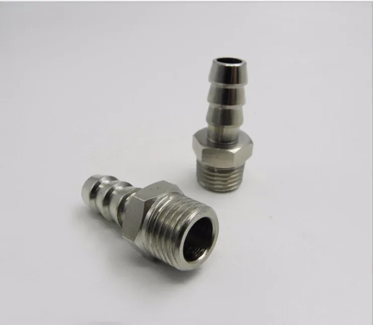 tube size 6mm 1/4 PT thread pneumatic male straight brass hose barbed