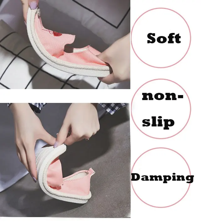 Kalupao 2018 Girls Shoe Embroidery Embroidery  Flamingo Canvas Shoes Summer Flat Asakuchi Fisherman Shoes Breathable Casual Shoe (10)