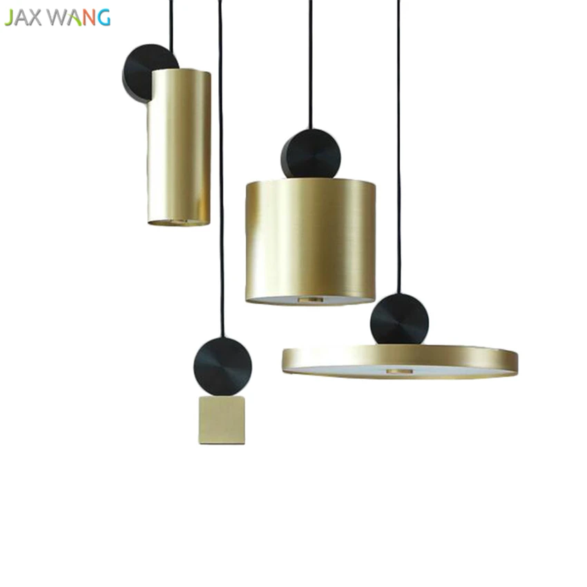 Post modern Brass Copper Pendant Lights Dining Room Living Room Nordic