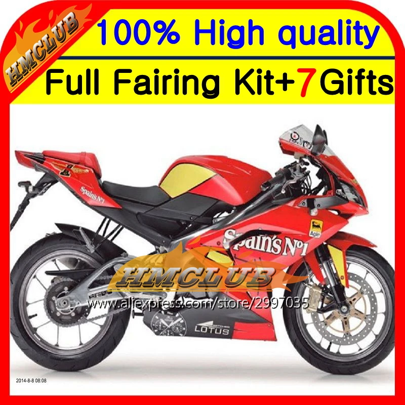 Корпус красный черный для Aprilia RS4 125 RS125 99 00 01 02 03 05 7HM22 blk RSV125 RS 1999 2001 2002 2003 2005