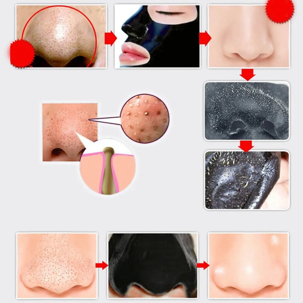 10 шт./лот Красота косметика для лица Нос для лица, тушь черная голова Маска для удаления угрей уход за лицом Puntos негры Cravo полоски