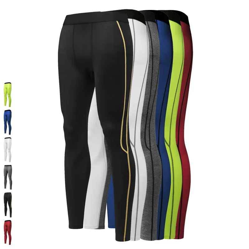 Men's basketball tights sports leggings pants running fitness elastic