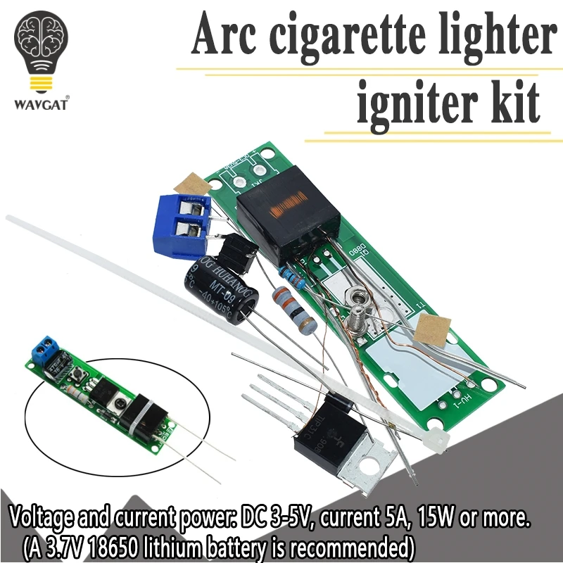 DC3-5V DIY Kit High Voltage Generator Arc Igniter Lighter Kit for DIY Electronic Production Suite