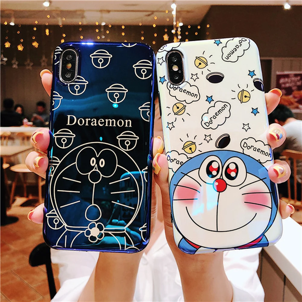 

for Xiaomi Redmi Note 7 Pro Case Glitter Cartoon Doraemon Pattern Soft Back Case Cover for Xiaomi Mi A1 A2 9 8 SE 6 Case