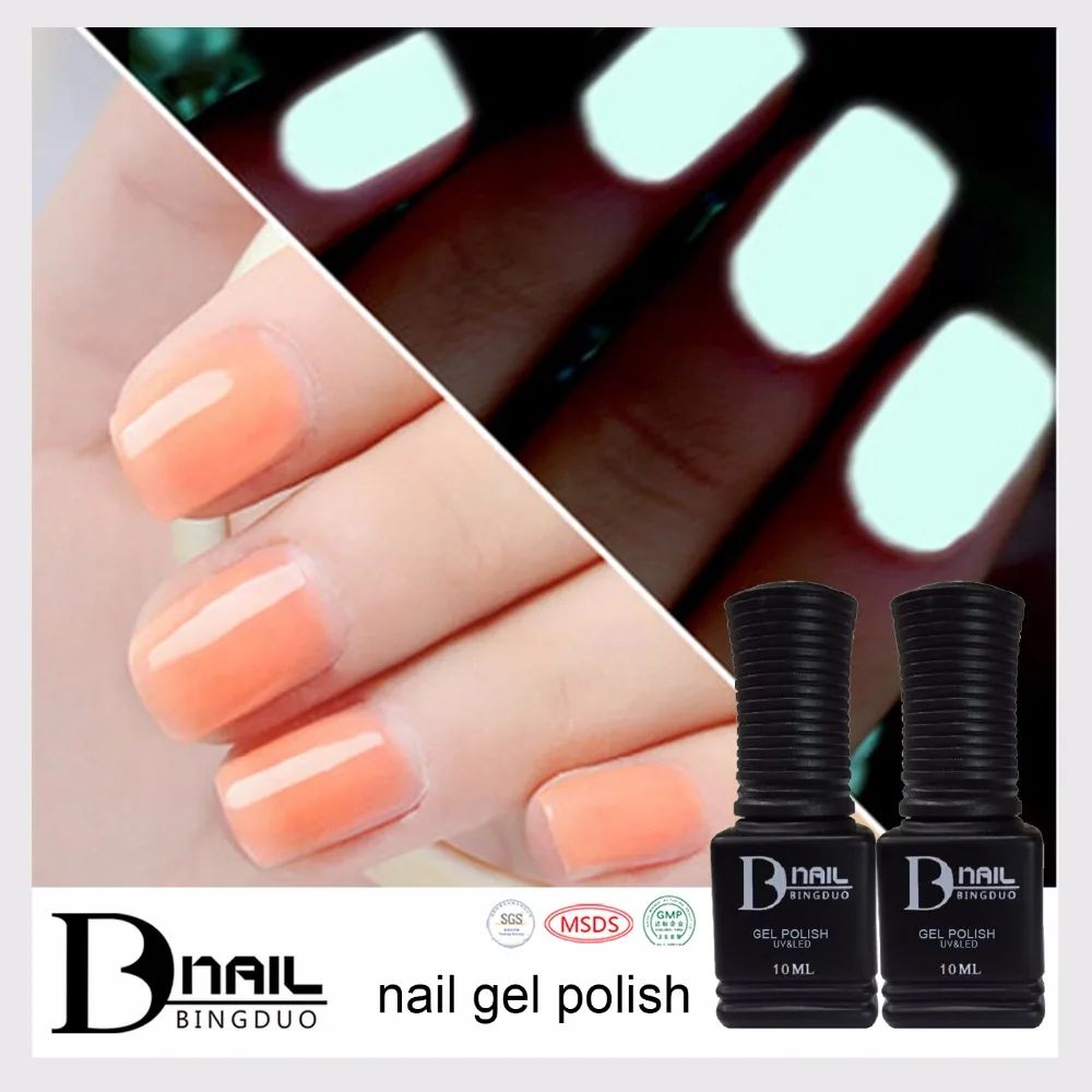 BD Soak Off Nail Art Polish Gel Glow in the Dark UV Gel Polish